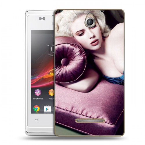 Дизайнерский пластиковый чехол для Sony Xperia E Скарлет Йохансон