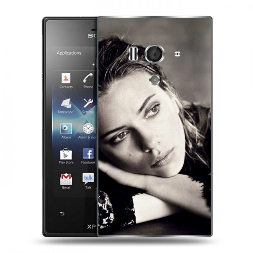 Дизайнерский пластиковый чехол для Sony Xperia acro S Скарлет Йохансон