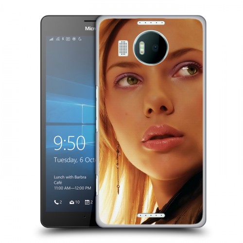 Дизайнерский пластиковый чехол для Microsoft Lumia 950 XL Скарлет Йохансон