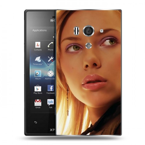 Дизайнерский пластиковый чехол для Sony Xperia acro S Скарлет Йохансон