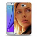 Дизайнерский пластиковый чехол для Samsung Galaxy Note 2 Скарлет Йохансон