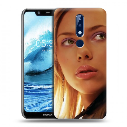 Дизайнерский силиконовый чехол для Nokia 5.1 Plus Скарлет Йохансон