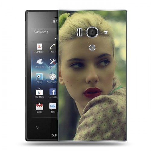 Дизайнерский пластиковый чехол для Sony Xperia acro S Скарлет Йохансон