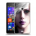 Дизайнерский пластиковый чехол для Microsoft Lumia 540 Скарлет Йохансон