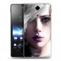 Дизайнерский пластиковый чехол для Sony Xperia TX Скарлет Йохансон