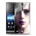 Дизайнерский пластиковый чехол для Sony Xperia S Скарлет Йохансон