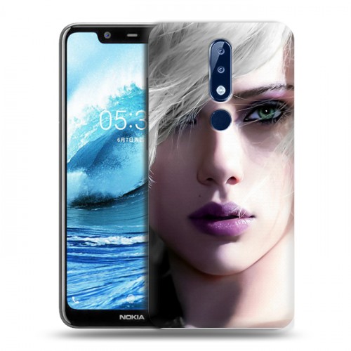 Дизайнерский силиконовый чехол для Nokia 5.1 Plus Скарлет Йохансон