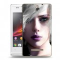 Дизайнерский пластиковый чехол для Sony Xperia E Скарлет Йохансон