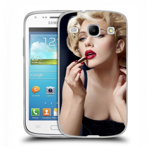 Дизайнерский пластиковый чехол для Samsung Galaxy Core Скарлет Йохансон