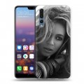 Дизайнерский силиконовый с усиленными углами чехол для Huawei P20 Pro Бейонсе