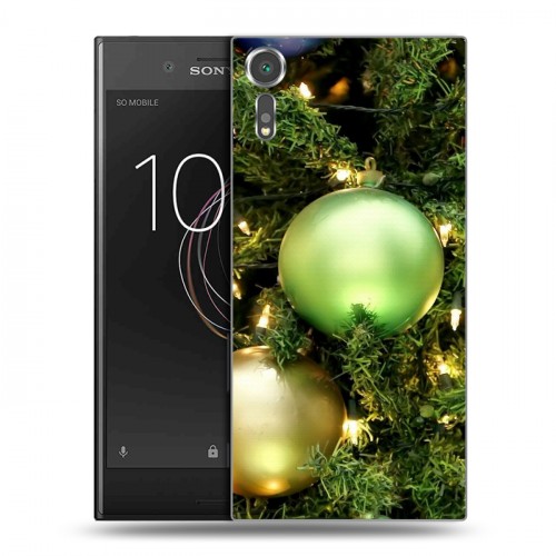 Дизайнерский пластиковый чехол для Sony Xperia XZs Новогодние шары