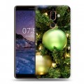 Дизайнерский пластиковый чехол для Nokia 7 Plus Новогодние шары