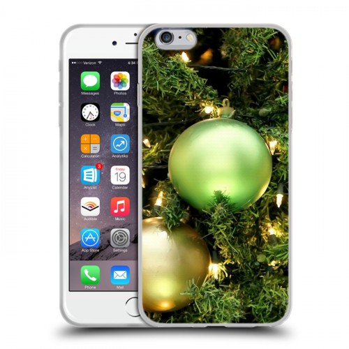 Дизайнерский силиконовый чехол для Iphone 6 Plus/6s Plus Новогодние шары