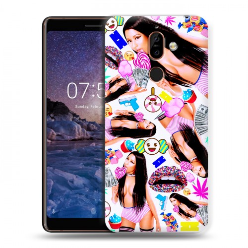 Дизайнерский пластиковый чехол для Nokia 7 Plus Ники Минаж