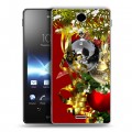 Дизайнерский пластиковый чехол для Sony Xperia TX Новогодние шары