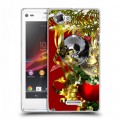 Дизайнерский пластиковый чехол для Sony Xperia L Новогодние шары