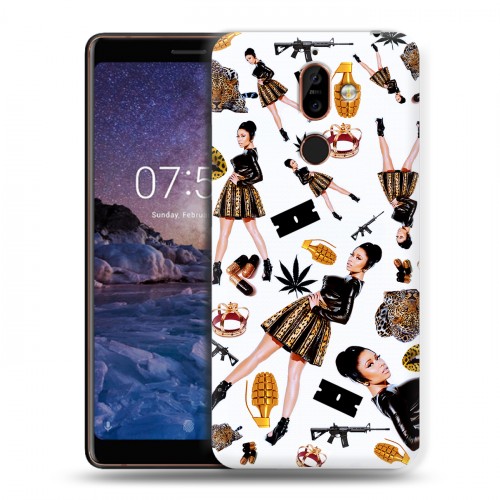 Дизайнерский пластиковый чехол для Nokia 7 Plus Ники Минаж