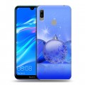 Дизайнерский пластиковый чехол для Huawei Y6 (2019) Новогодние шары