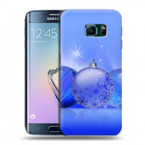 Дизайнерский пластиковый чехол для Samsung Galaxy S6 Edge Новогодние шары