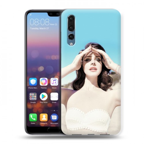 Дизайнерский силиконовый с усиленными углами чехол для Huawei P20 Pro Лан Дел Рей