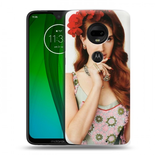 Дизайнерский силиконовый чехол для Motorola Moto G7 Лан Дел Рей