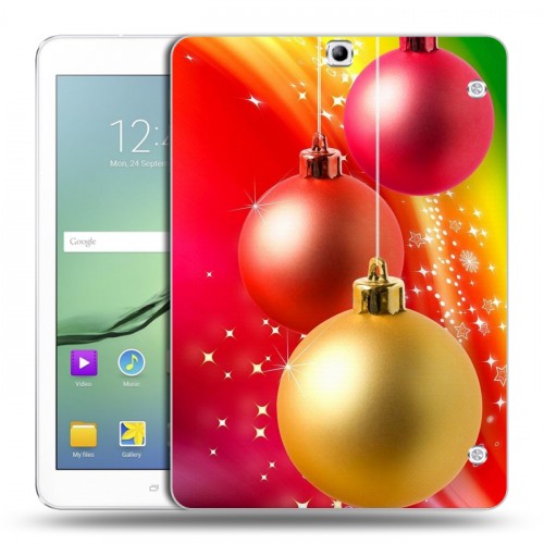 Дизайнерский силиконовый чехол для Samsung Galaxy Tab S2 9.7 Новогодние шары