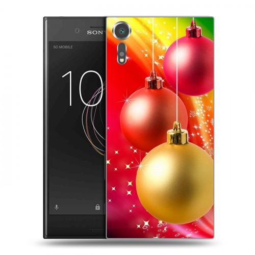 Дизайнерский пластиковый чехол для Sony Xperia XZs Новогодние шары