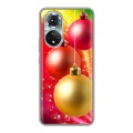 Дизайнерский силиконовый с усиленными углами чехол для Huawei Honor 50 Новогодние шары