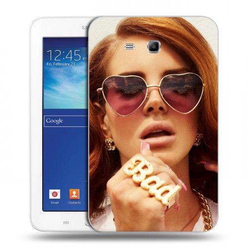 Дизайнерский силиконовый чехол для Samsung Galaxy Tab 3 Lite Лан Дел Рей