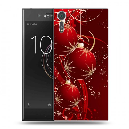 Дизайнерский пластиковый чехол для Sony Xperia XZs Новогодние шары