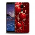 Дизайнерский пластиковый чехол для Nokia 7 Plus Новогодние шары