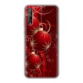 Дизайнерский силиконовый чехол для Huawei Y8p Новогодние шары