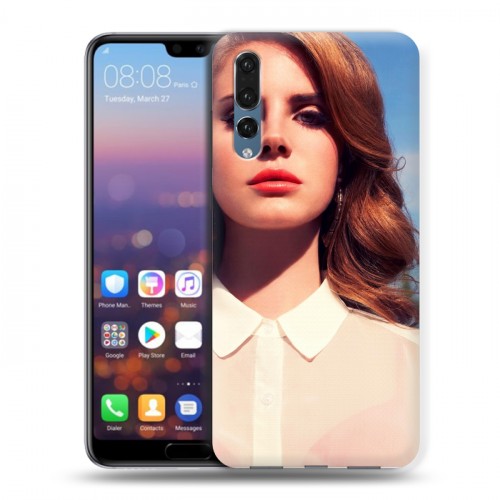 Дизайнерский силиконовый с усиленными углами чехол для Huawei P20 Pro Лан Дел Рей