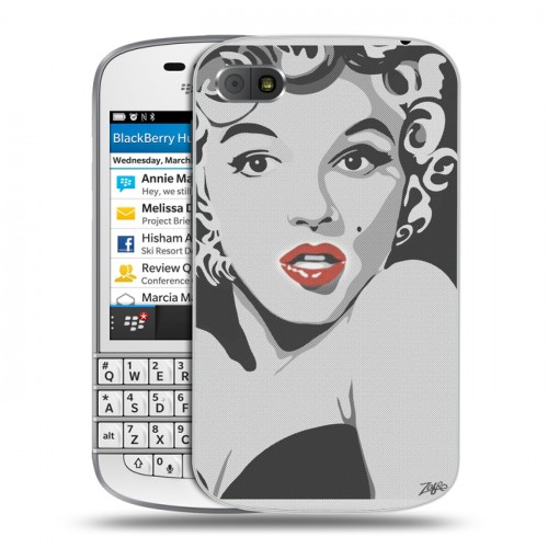 Дизайнерский пластиковый чехол для BlackBerry Q10 Мерлин Монро