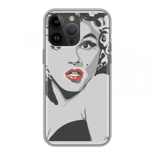 Дизайнерский силиконовый чехол для Iphone 14 Pro Max Мерлин Монро