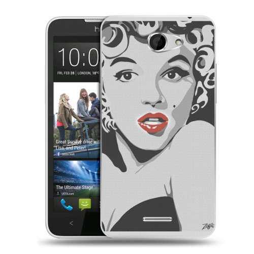 Дизайнерский пластиковый чехол для HTC Desire 516 Мерлин Монро