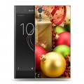 Дизайнерский пластиковый чехол для Sony Xperia XZs Новогодние шары