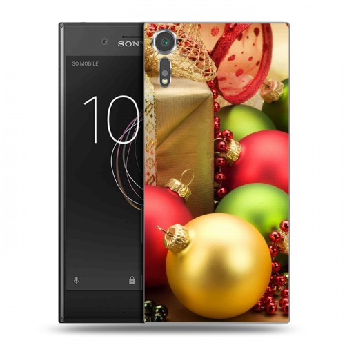 Дизайнерский пластиковый чехол для Sony Xperia XZs Новогодние шары