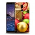 Дизайнерский пластиковый чехол для Nokia 7 Plus Новогодние шары