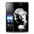 Дизайнерский пластиковый чехол для Sony Xperia TX Мерлин Монро