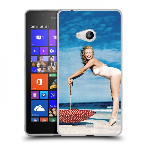 Дизайнерский пластиковый чехол для Microsoft Lumia 540 Мерлин Монро