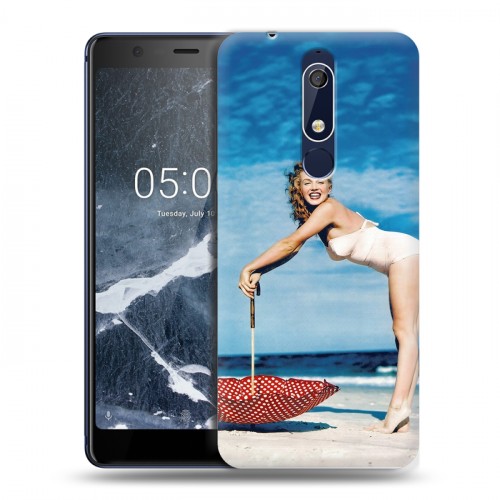 Дизайнерский пластиковый чехол для Nokia 5.1 Мерлин Монро