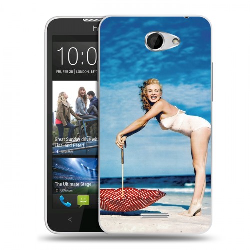 Дизайнерский пластиковый чехол для HTC Desire 516 Мерлин Монро