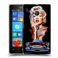 Дизайнерский пластиковый чехол для Microsoft Lumia 435 Мерлин Монро