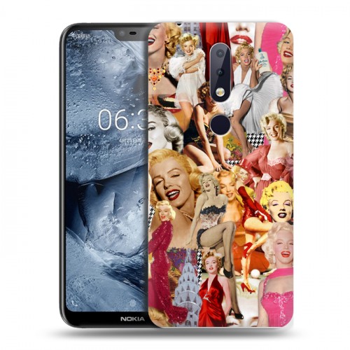 Дизайнерский силиконовый чехол для Nokia 6.1 Plus Мерлин Монро