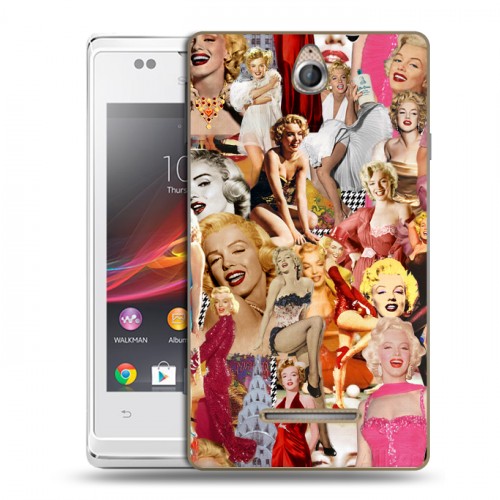 Дизайнерский пластиковый чехол для Sony Xperia E Мерлин Монро