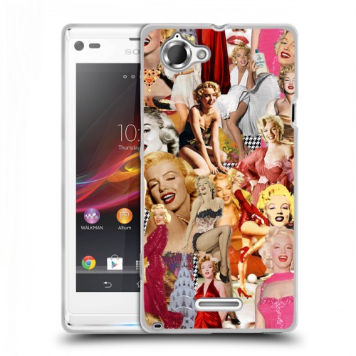 Дизайнерский пластиковый чехол для Sony Xperia L Мерлин Монро