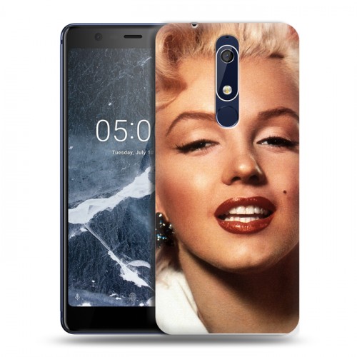 Дизайнерский пластиковый чехол для Nokia 5.1 Мерлин Монро