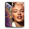 Дизайнерский силиконовый чехол для Iphone Xs Max Мерлин Монро