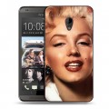 Дизайнерский пластиковый чехол для HTC Desire 700 Мерлин Монро